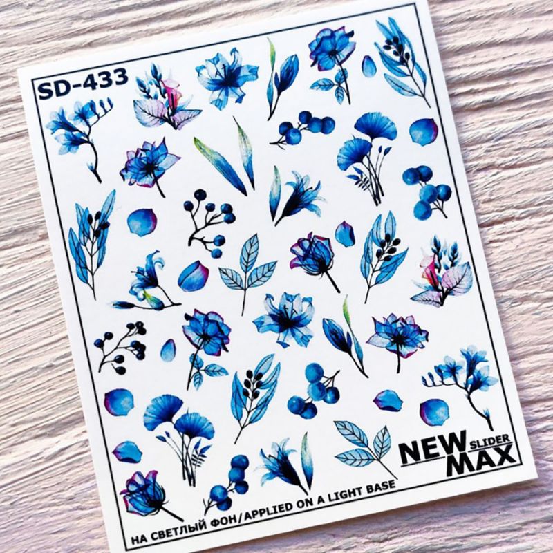Слайдер дизайн New Max SD-433 Сині квіти