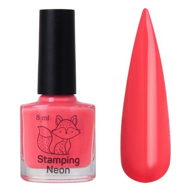 Лак-краска для стемпинга Saga Stamping Neon №1 (розовый) 8 мл