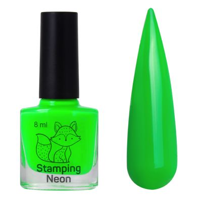 Лак-краска для стемпинга Saga Stamping Neon №4 (зеленый) 8 мл