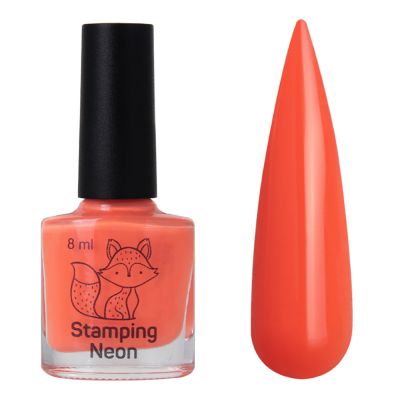 Лак-краска для стемпинга Saga Stamping Neon №5 (оранжевый) 8 мл