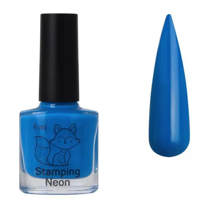 Лак-фарба для стемпінгу Saga Stamping Neon №6 (синій) 8 мл