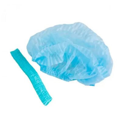 Шапочка одноразовая HairMaster (гармошка, голубой, полиэтилен) 100 штук