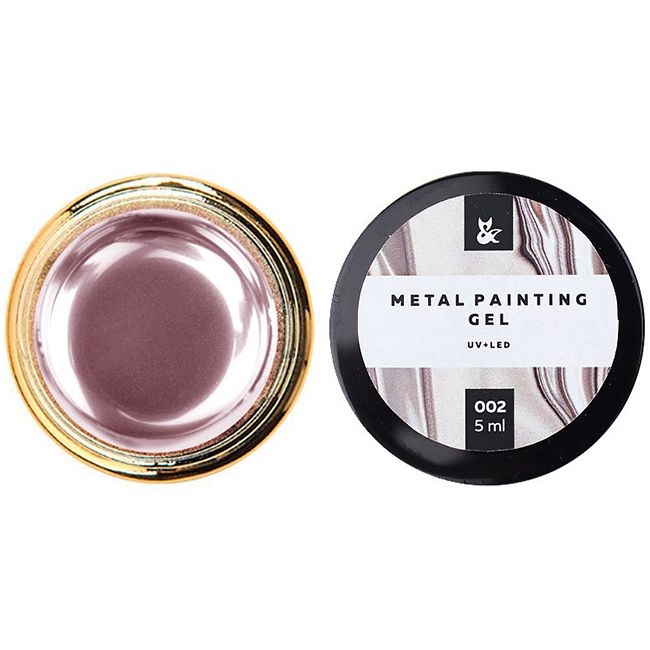 Гель-фарба F.O.X Metal Painting Gel №002 (рожеве золото) 5 мл