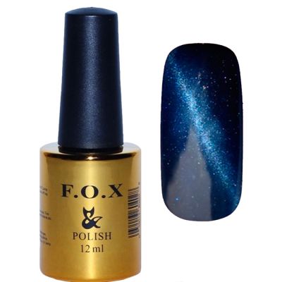 Гель-лак F.O.X Gel Polish Сat Eye №029 (темно-синий, кошачий глаз) 12 мл