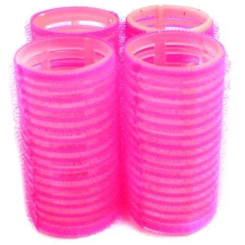 Бигуди на липучке SPL (розовые) 33 мм, 8 штук
