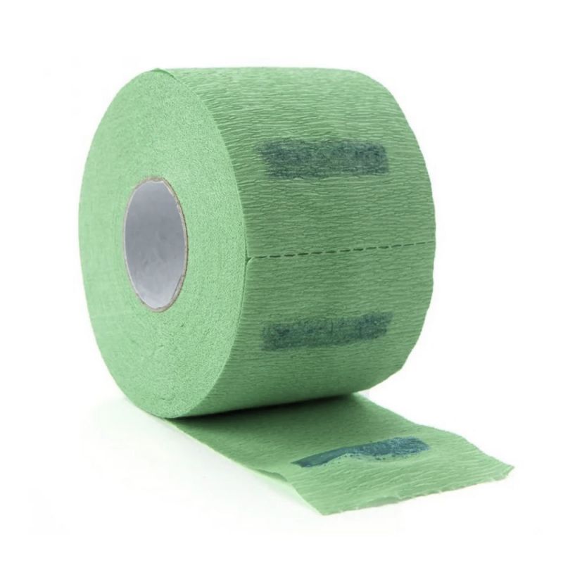 Воротничок парикмахерский в рулоне SPL (бумага, эластичный, зеленый) 100 штук