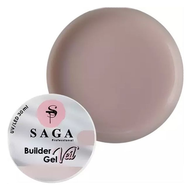 Гель для нарощування Saga Builder Gel Veil №8 (бежевий) 30 мл