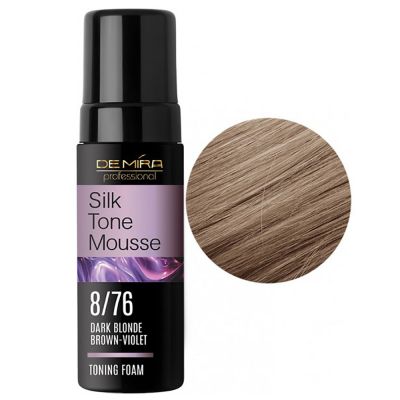 Тонирующая пенка для волос DeMira Professional Silk Tone Mousse 8.76 (русый коричнево-фиолетовый) 120 мл