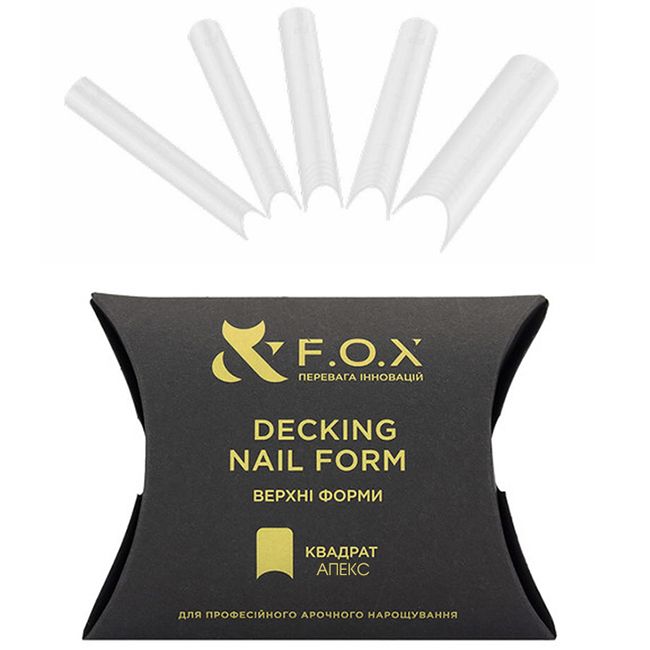 Верхние формы для моделирования F.O.X Decking Nail Form Квадрат-Апекс 24 штуки