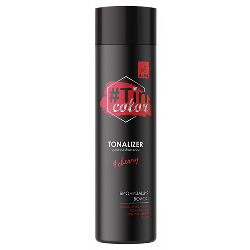 Тоналайзер для волос Tin Color Colored Shampoo 6/54 (вишневый брауни) 250 мл