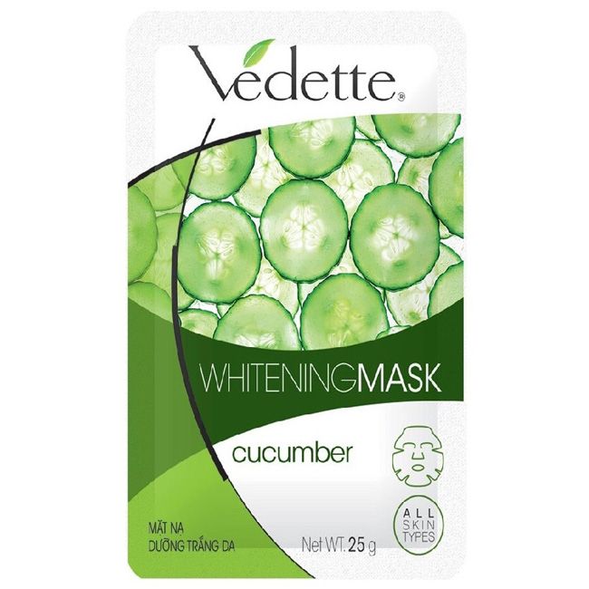Тканинна маска для обличчя Vedette Cucumber з екстрактом огірка 25 г