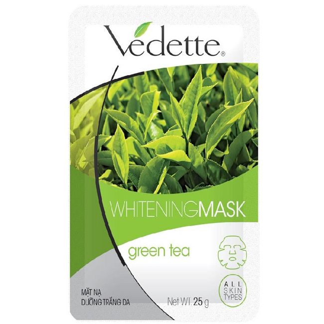 Тканинна маска для обличчя Vedette Green Tea з екстрактом зеленого чаю 25 г