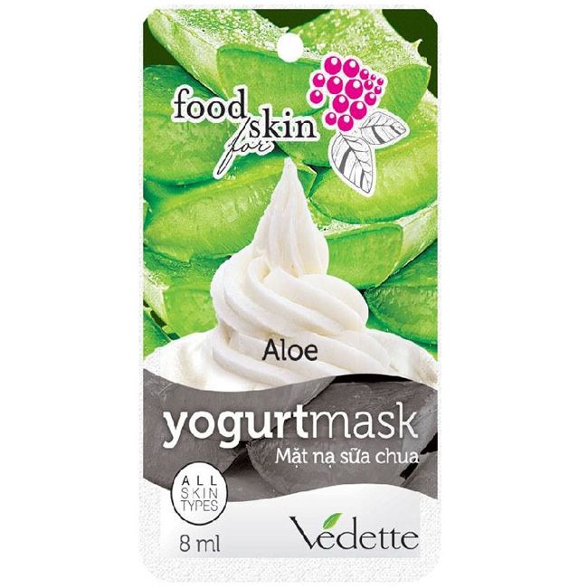 Йогуртова маска для обличчя Vedette Aloe з екстрактом алое 8 мл