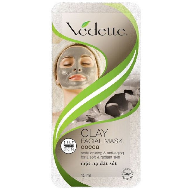 Глиняна маска для обличчя Vedette Cocoa з екстрактом какао 15 мл