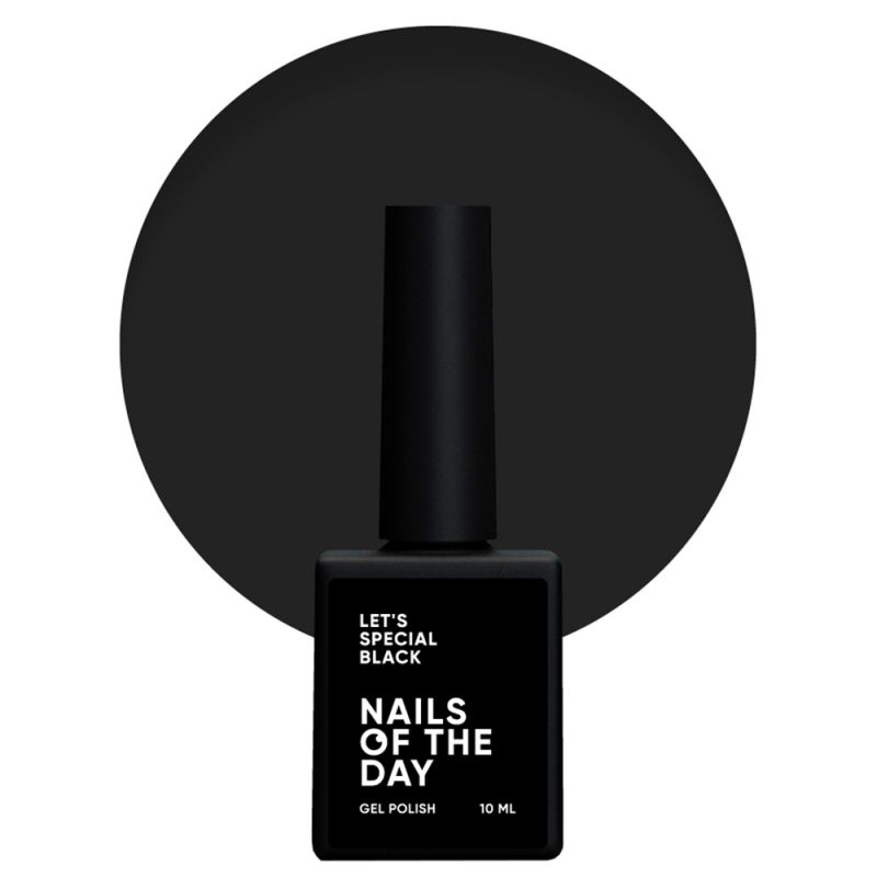 Гель-лак Nails Of The Day Let's Special Black (чорний, емаль) 10 мл