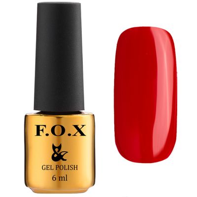 Гель-лак F.O.X Gel Polish City Chic Collection №528 (ярко-красный, эмаль) 6 мл