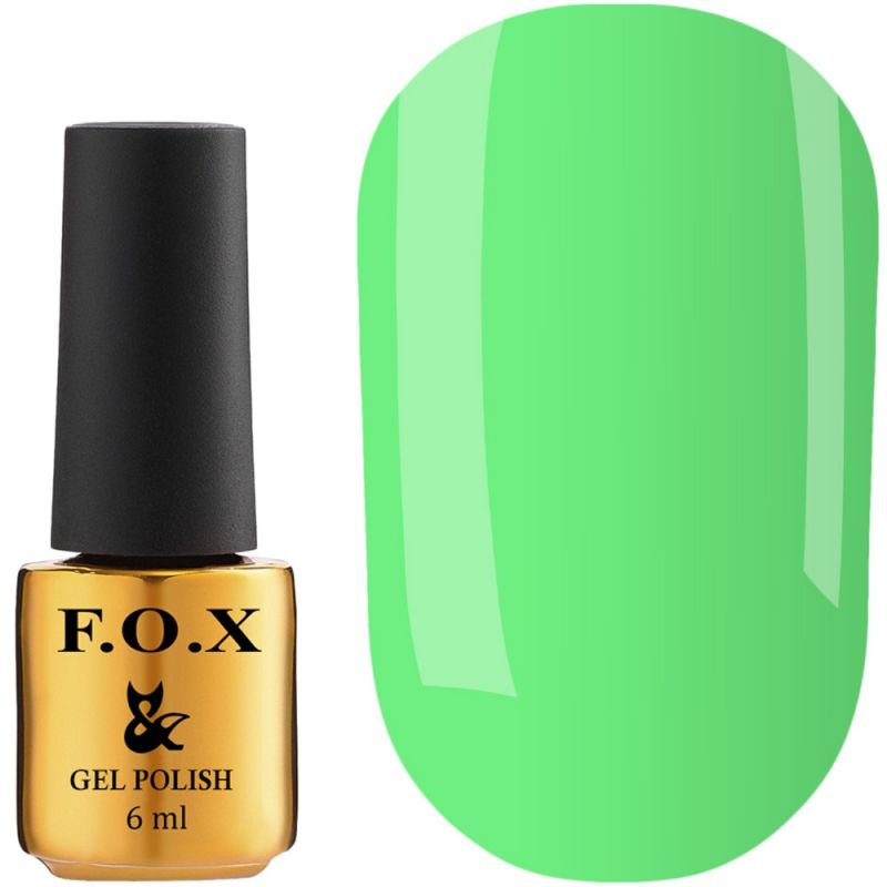 Гель-лак F.O.X №012 (кислотно-зеленый, эмаль) 6 мл