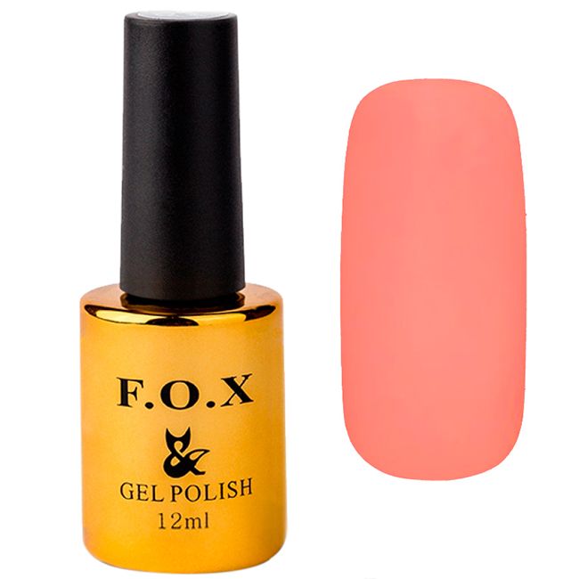 Гель-лак F.O.X Pigment Gel Polish №142 (коралово-персиковий, емаль) 12 мл