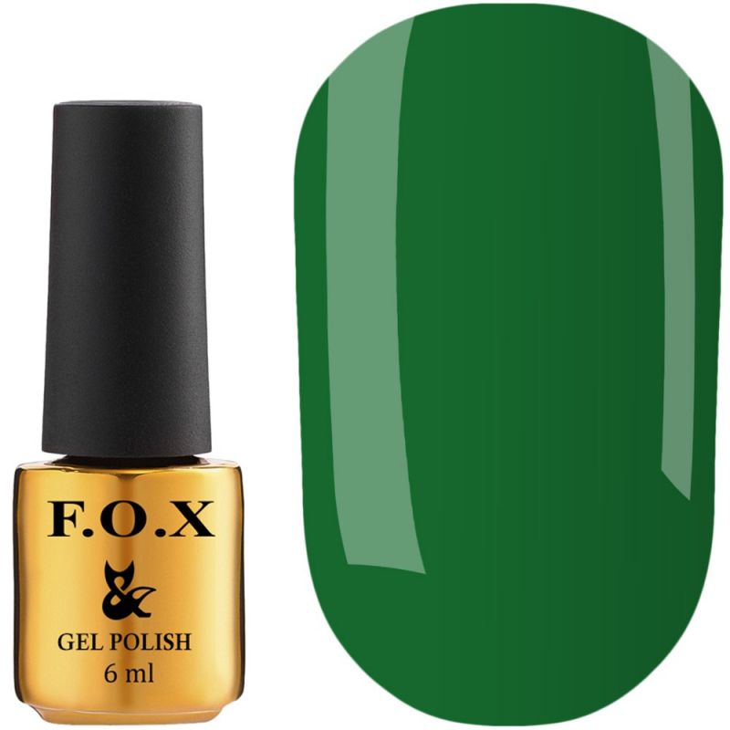 Гель-лак F.O.X №188 (темно-весенне-зеленый, эмаль) 6 мл