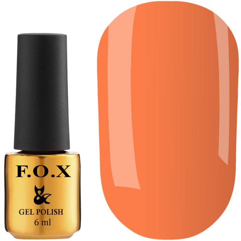 Гель-лак F.O.X №211 (помірний оранжево-жовтий, емаль) 6 мл