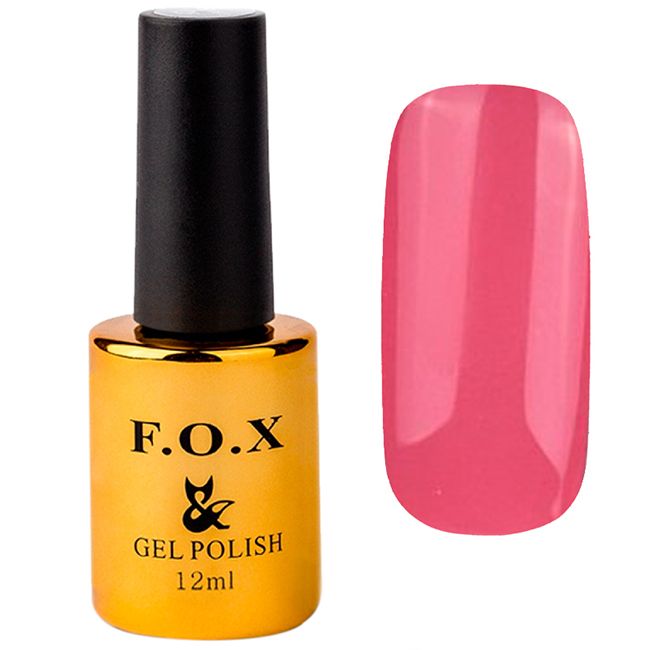 Гель-лак F.O.X Pigment Gel Polish №082 (розово-красный, эмаль) 12 мл