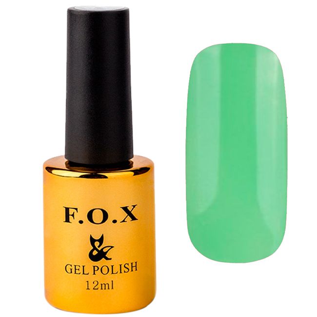 Гель-лак F.O.X Pigment Gel Polish №156 (світло-зелений, емаль) 12 мл