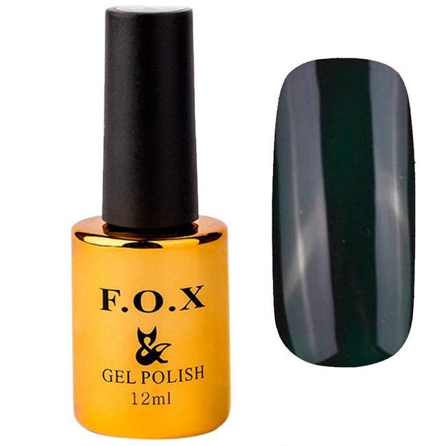 Гель-лак F.O.X Pigment Gel Polish №161 (чорно-смарагдовий, емаль) 12 мл