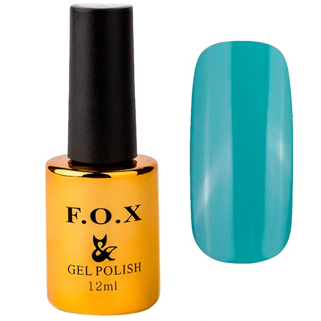 Гель-лак F.O.X Pigment Gel Polish №165 (синьо-бірюзовий, емаль) 12 мл
