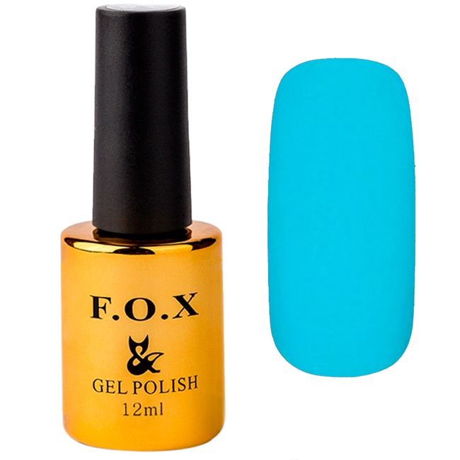 Гель-лак F.O.X Pigment Gel Polish №168 (блакитний кремовий, емаль) 12 мл