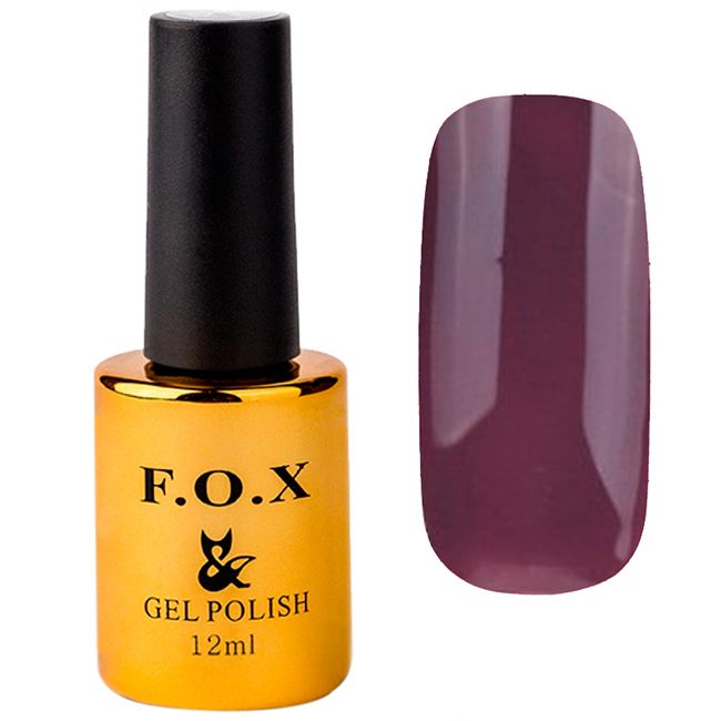 Гель-лак F.O.X Pigment Gel Polish №180 (фиолетово-серый, эмаль) 12 мл