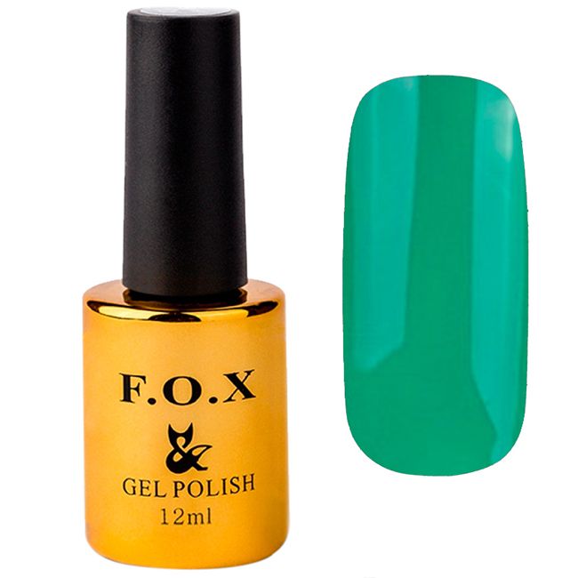 Гель-лак F.O.X Pigment Gel Polish №185 (насичений зелений, емаль) 12 мл
