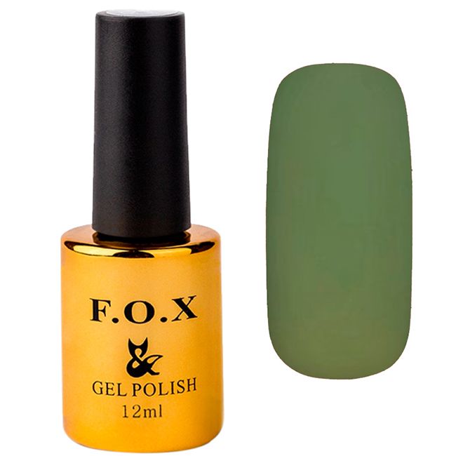 Гель-лак F.O.X Pigment Gel Polish №186 (болотно-зеленый кремовый, эмаль) 12 мл