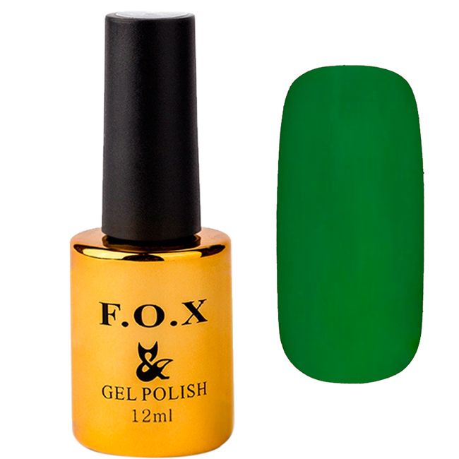 Гель-лак F.O.X Pigment Gel Polish №187 (насыщенный зеленый кремовый, эмаль) 12 мл