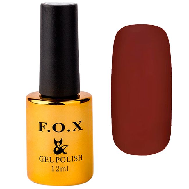 Гель-лак F.O.X Pigment Gel Polish №201 (бордово-винный кремовый, эмаль) 12 мл