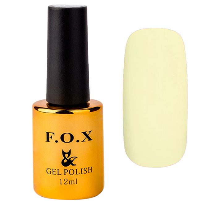 Гель-лак F.O.X Pigment Gel Polish №202 (молочный бледно-желтый, эмаль) 12 мл