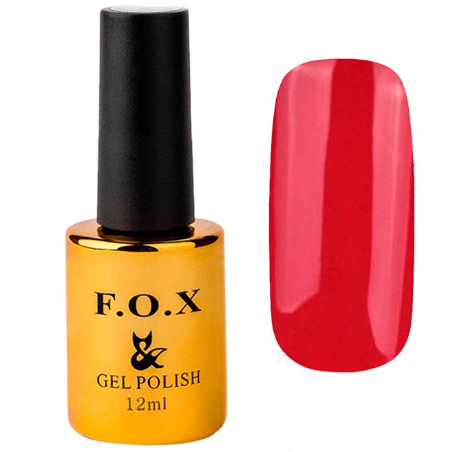 Гель-лак F.O.X Pigment Gel Polish №203 (яскраво-червоний, емаль) 12 мл