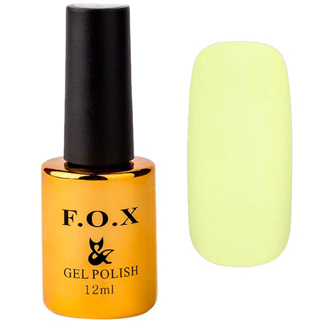 Гель-лак F.O.X Pigment Gel Polish №204 (молочный желто-лимонный, эмаль) 12 мл