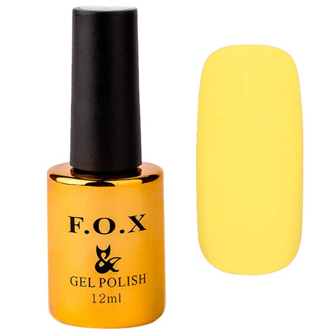 Гель-лак F.O.X Pigment Gel Polish №206 (жовтий кремовий, емаль) 12 мл
