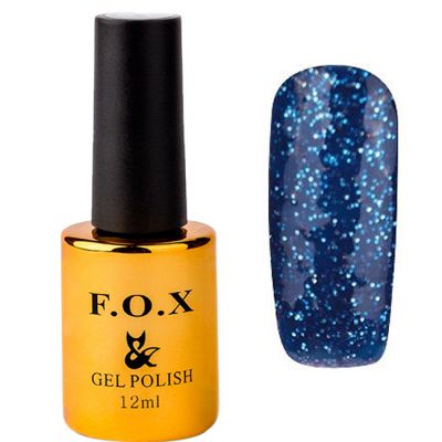 Гель-лак F.O.X Pigment Gel Polish №276 (синий с блестками) 12 мл