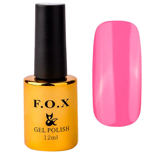 Гель-лак F.O.X Pigment Gel Polish №290 (яскраво-рожевий, емаль) 12 мл