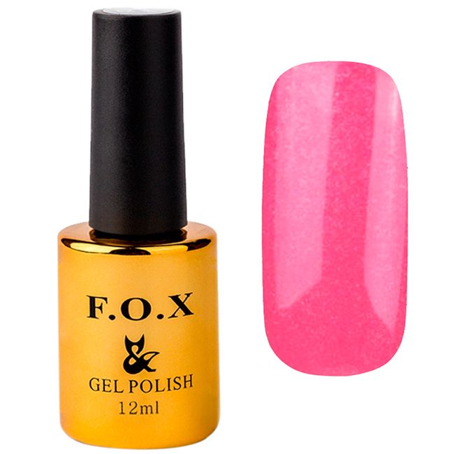 Гель-лак F.O.X Pigment Gel Polish №295 (рожева фуксія з мікроблеском) 12 мл