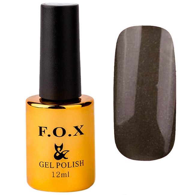 Гель-лак F.O.X Pigment Gel Polish №299 (сіро-коричневий з мікроблеском) 12 мл