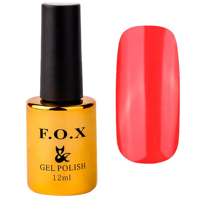 Гель-лак F.O.X Pigment Gel Polish №301 (яскраво-кораловий, емаль) 12 мл