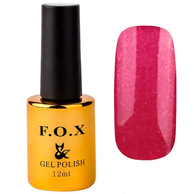 Гель-лак F.O.X Pigment Gel Polish №372 (яскраво-рожевий з мікроблеском) 12 мл