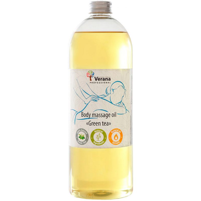 Масажне масло Verana Professional Body Massage Oil Green Tea 1000 мол