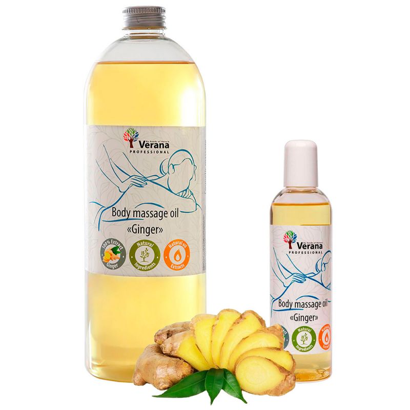 Массажное масло Verana Professional Body Massage Oil Ginger 1000 мл