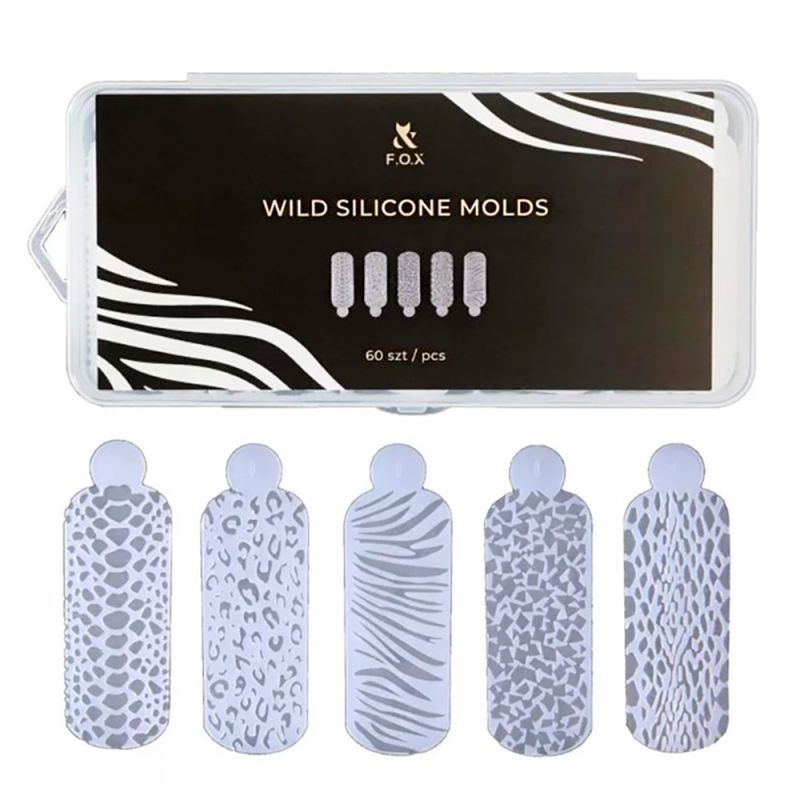 Молды для верхних форм F.O.X Wild Silicone Molds (принты животных, силиконовые) 60 штук