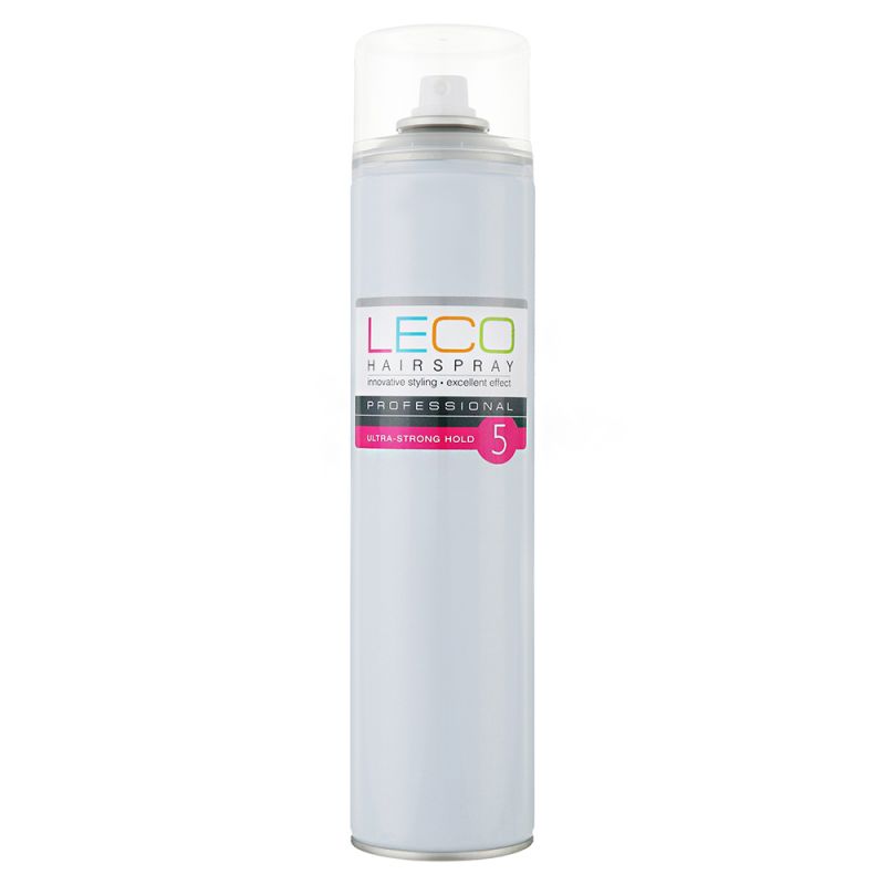 Лак для волос ультрасильной фиксации LECO Professional Hairspray 5 600 мл